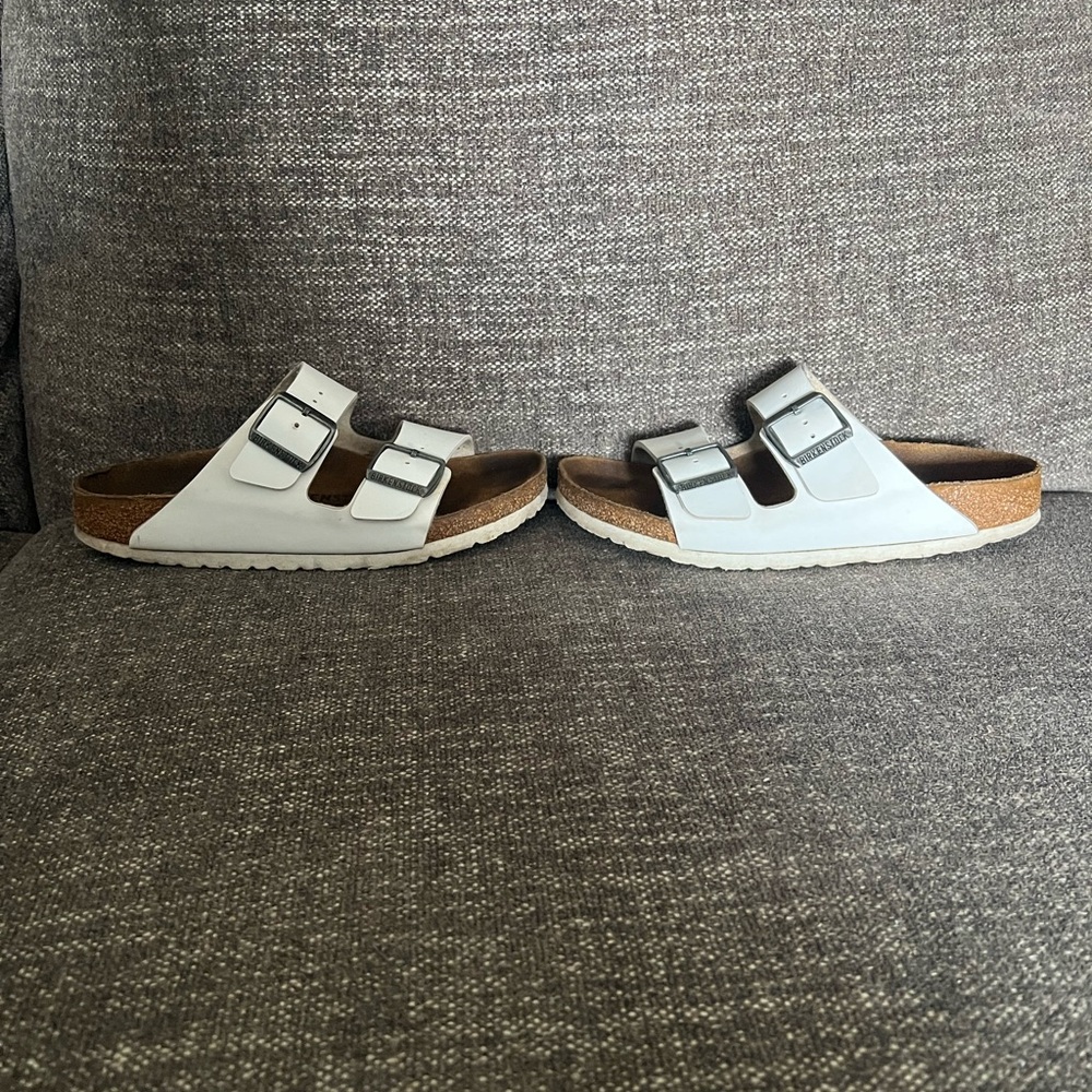 Birkenstock White Double-Strap Sandals - Picture 4 of 8